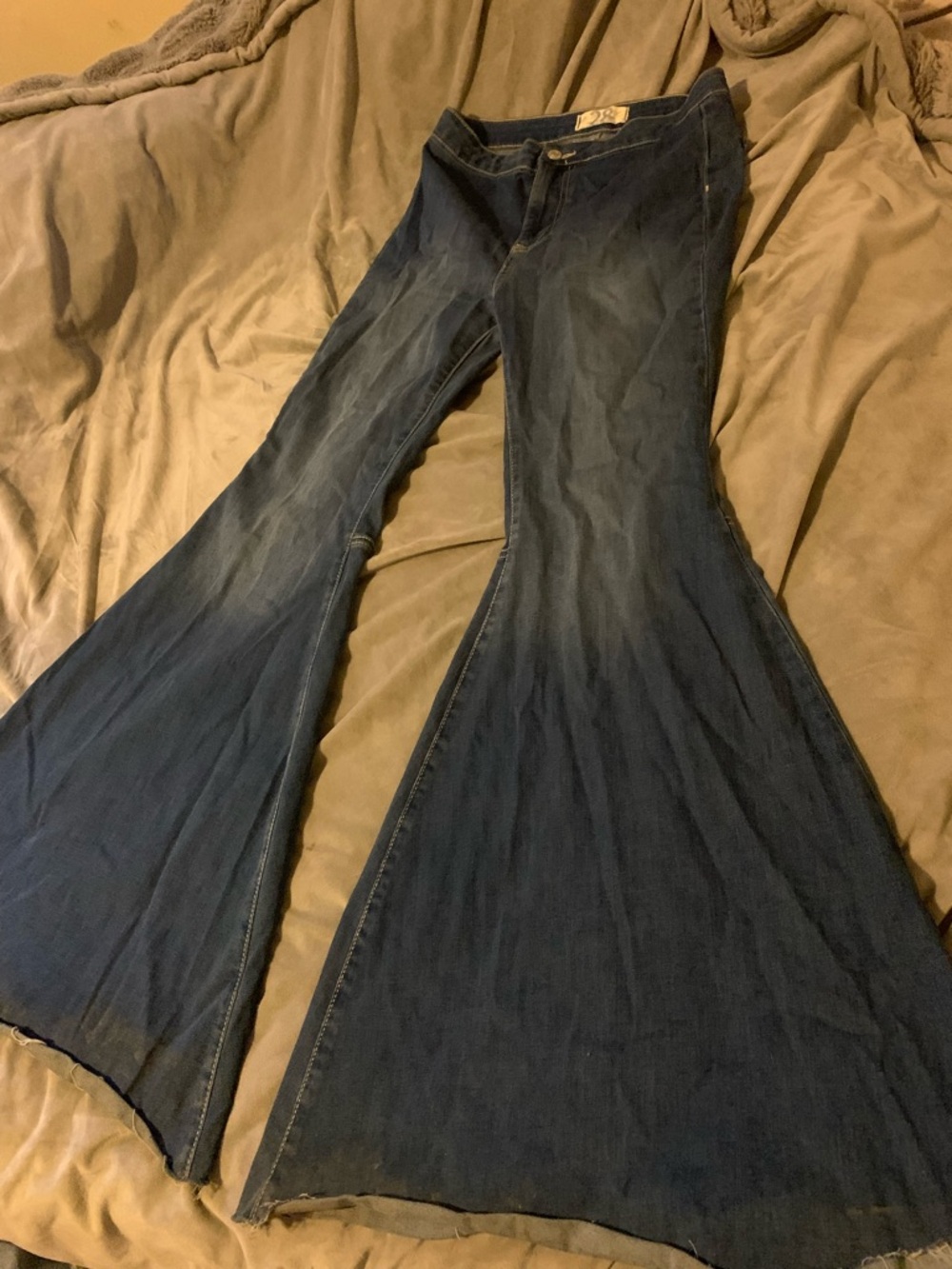 Wide bell bottoms free people